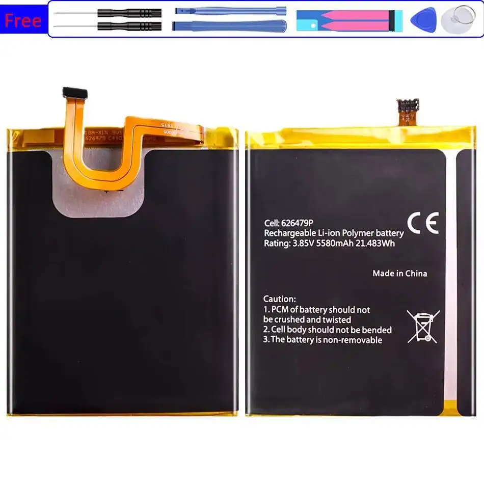

For Blackview BV9600 626479P Mobile Phone Battery Reliable Power Supply Lightweight 5580Mah