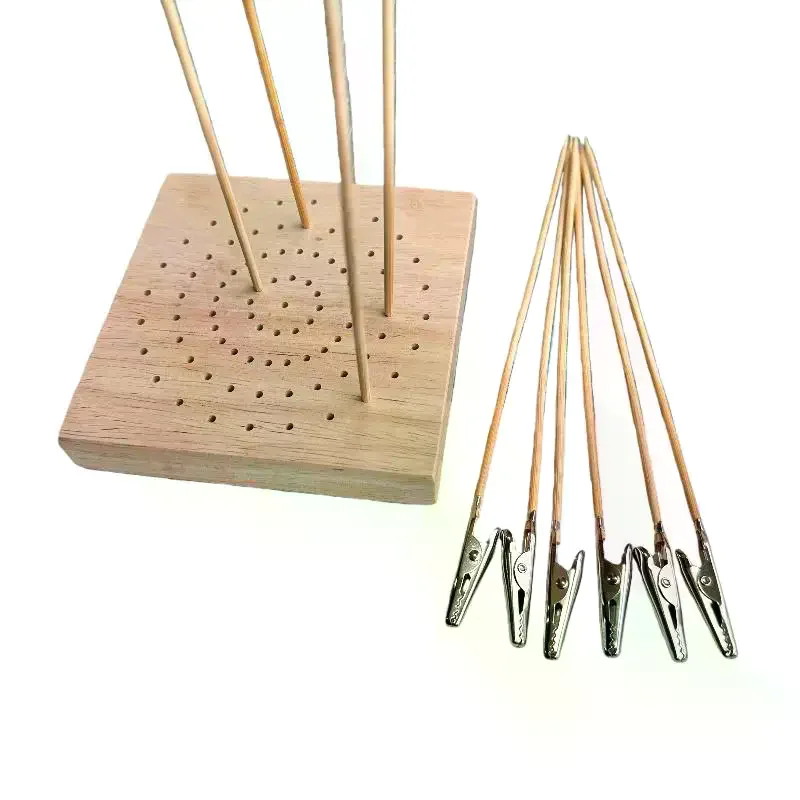 10/20/50Pcs DIY Accessories Wood And Metal Painting Stand Alligator Clip Stick Modeling Tool