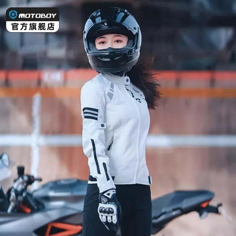 

Women's Motorcycle Jacket Summer Breathable Riding Clothing New Slim Moto Motocross Jacket Coat With CE Protective Gear Equip