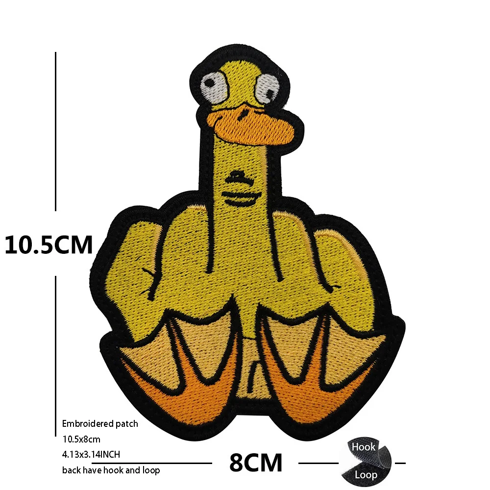 New Tactical Duck Magic Badge Rubber Patch Embroidery Tactical White Goose, Kitchen Knife Duck, Carbit Goose Bag Backpack Patch