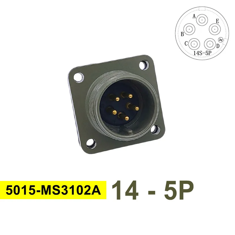 Mil std ronde connector ms3102a 14s-2 14s-5 14s-6 MIL-C 5015 militaire specificatie connectoren ms3106 ms3108 stekker & stopcontact