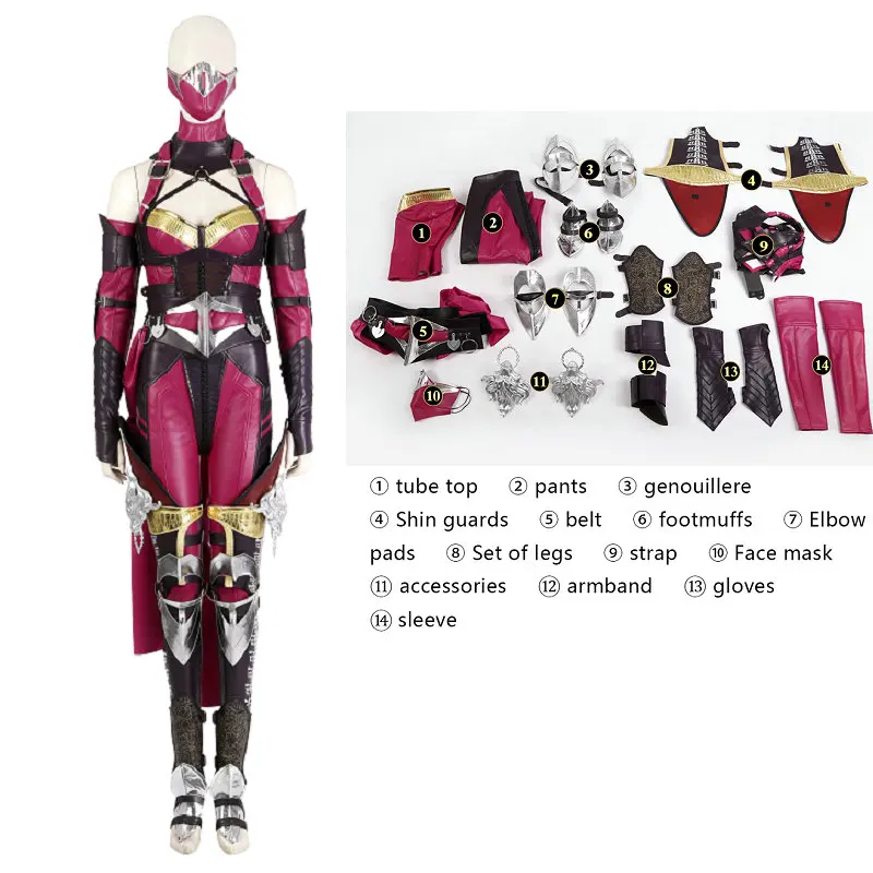 

Костюм для косплея Mortal Kombat 1 Mileena 2025 г.