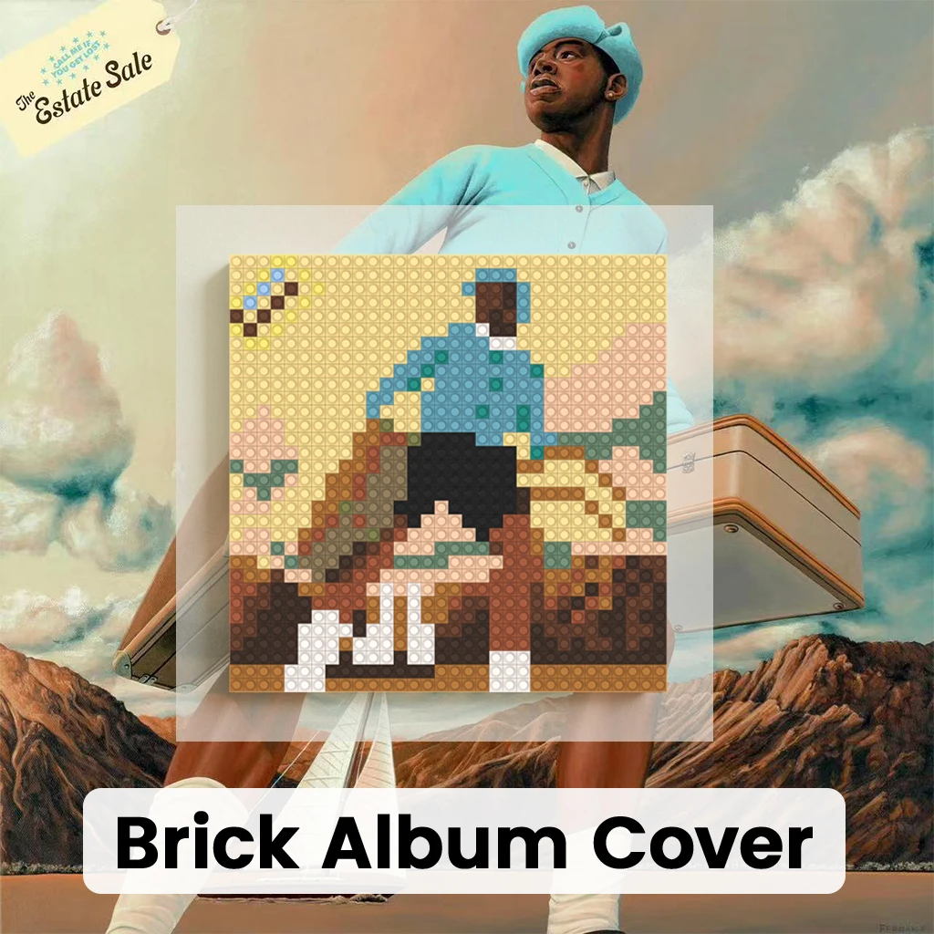 

T-Tyler the Creator Music Album Cover Building Blocks Mosaic Pixel Art Brick Painting DIY Home Wall Decor For Hip Hop Rap Fans