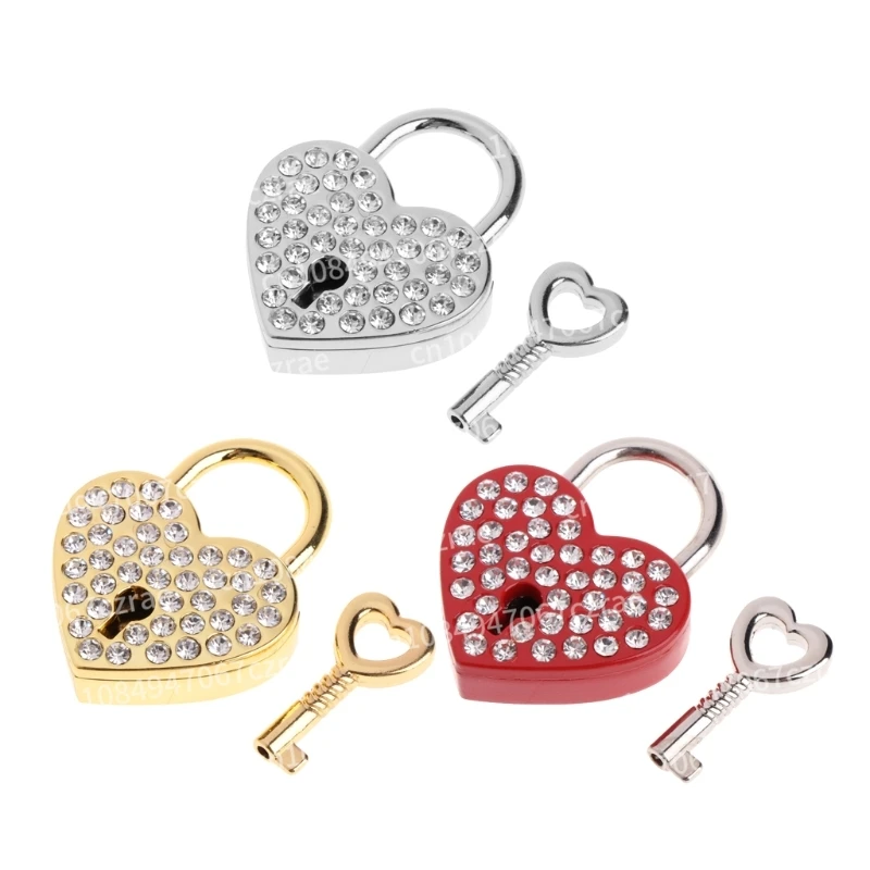 

Cute heart padlock with drill lock, multi-color optional, cabinet lock