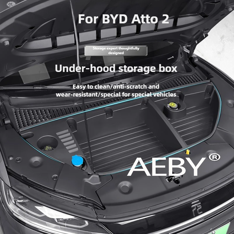 

AEBY For BYD Atto 2 2025 Front Trunk Box Custom Fit,Front Trunk Organizer Tray,Waterproof Tray,Custom Fit Storage Box
