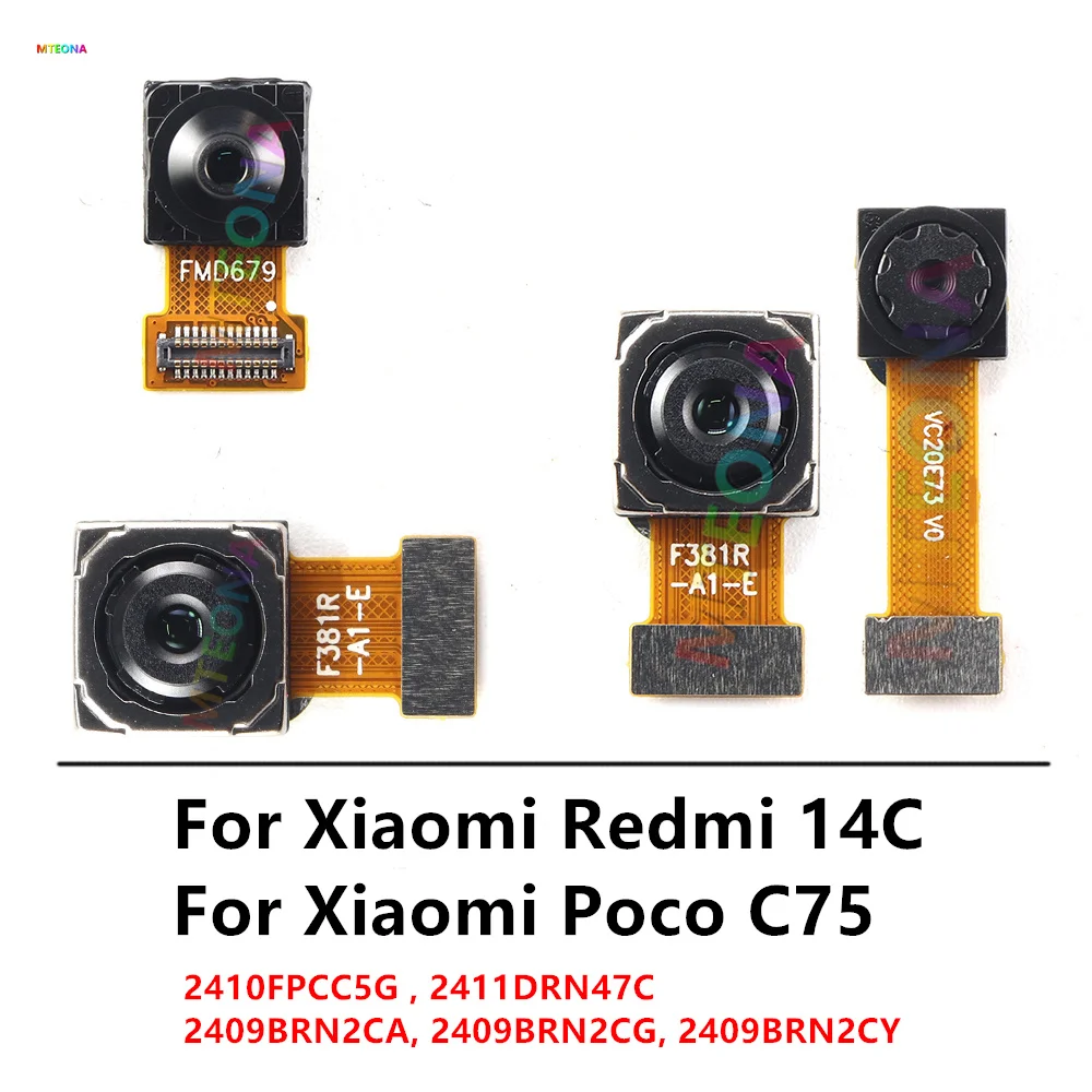 Front Rear Camera For Xiaomi Redmi 14C Poco C75 Selfie Frontal