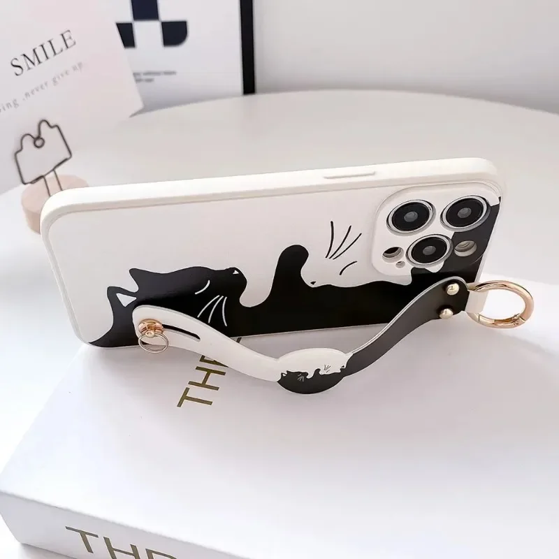 SoCouple Cat Crossbody Lanyard Case For Samsung S21 S22 S23 S24 S20 FE Plus Ultra Note 10 20 Neck Wrist Strap Phone Holder Cover