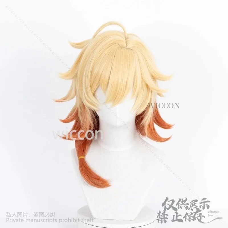 

COSda@Anime Game Honkai Star Rail Cosplay Mydei Mydeimos Hair Yellow Wigs Red Braid Heat Resistant Halloween Sexy Man Cos Custom