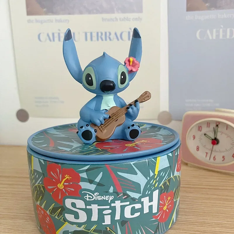 

Disney Stitch, экшн-фигурки, игрушки, милый банк для хранения стежков, керамический ключ, ювелирные изделия, коробка для хранения конфет, фигурки, подарки, украшение