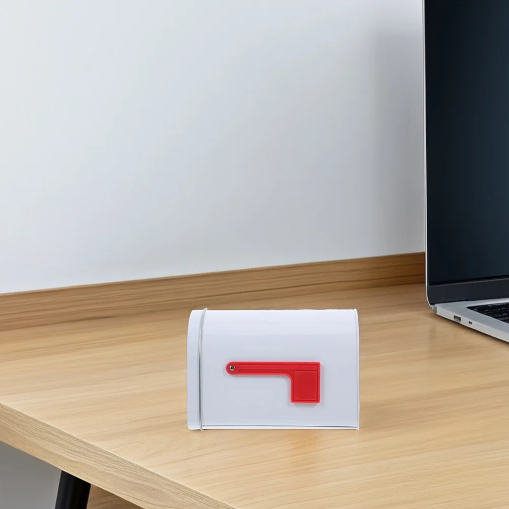 2개 레트로 양철 우편함 장식용 금속 보관함 빈티지 편지 정리함 소형 우편함 선물 상자 외부 우편함