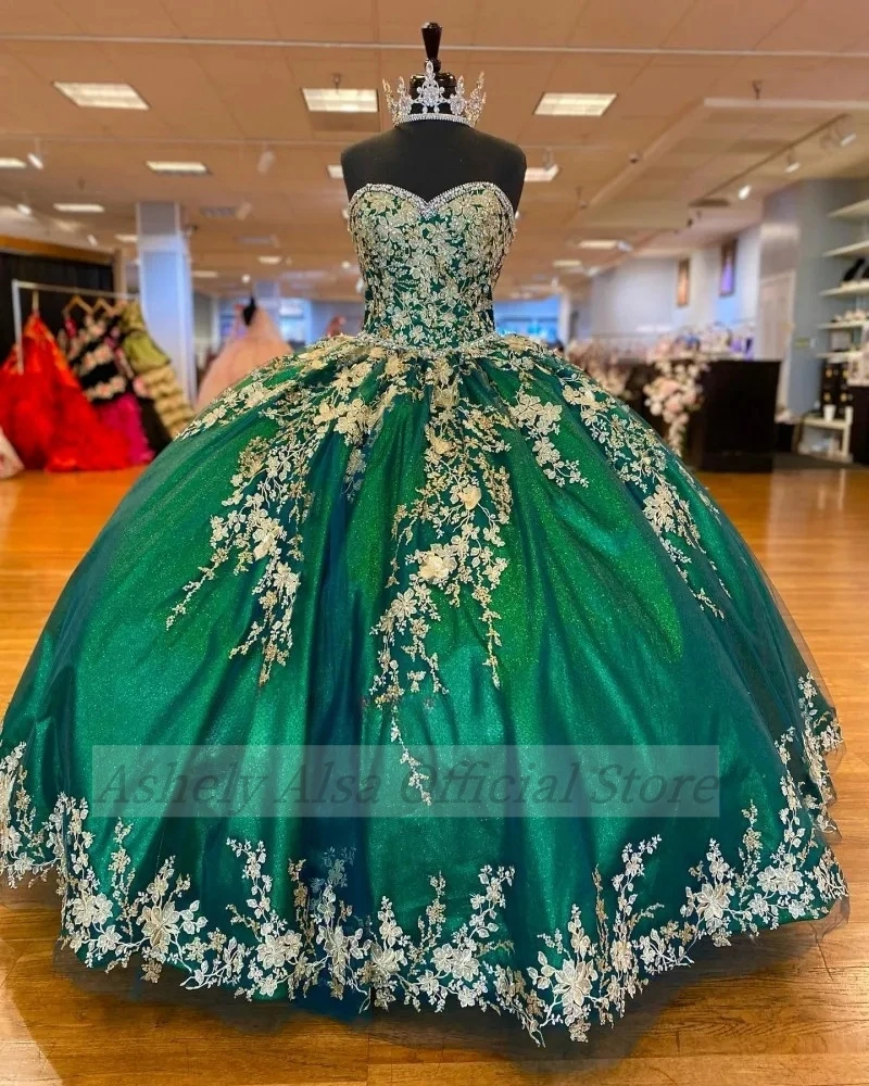 Vestidos Quinceanera luxuosos com aplique de flores, vestido de baile para meninas para evento especial, saudita e árabe, festa de aniversário de 15 e 16 anos