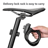 ROCKBROS Portable Road Cycling Bicycle Lock Safety Anti-theft Cable Lock For Electric Motorcycle Scooter Accessories