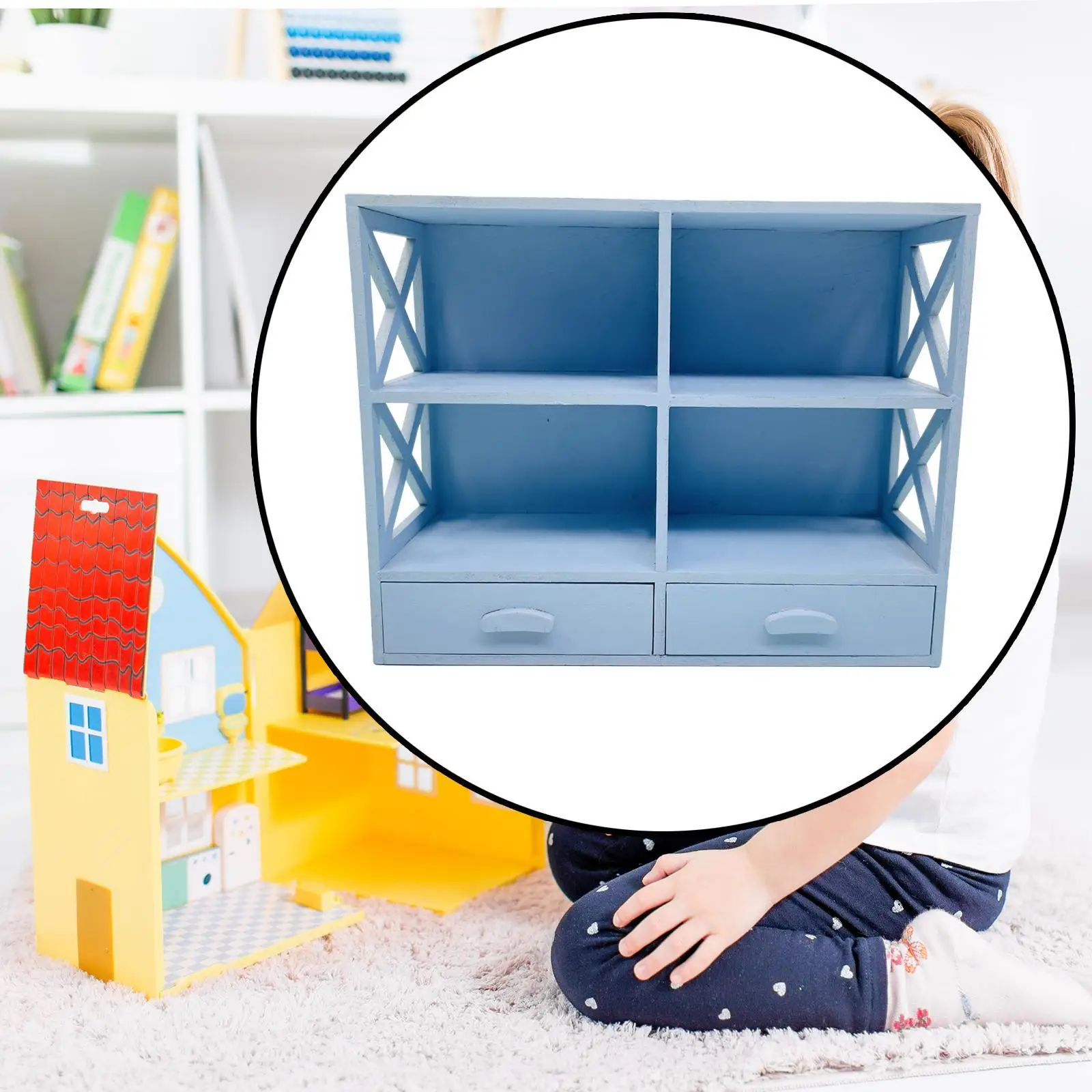 Decorazione di mobili per case delle bambole in miniatura in scala 1/12, legno, giochi di ritenzione, semplici accessori per case delle bambole per il soggiorno