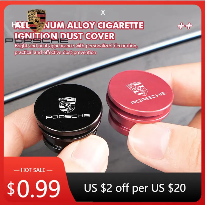 

Наклейка на автомобиль для Porsche Cayman, Cayenne, 911, Macan, алюминиевая эмблема-заглушка для прикуривателя, Panamera