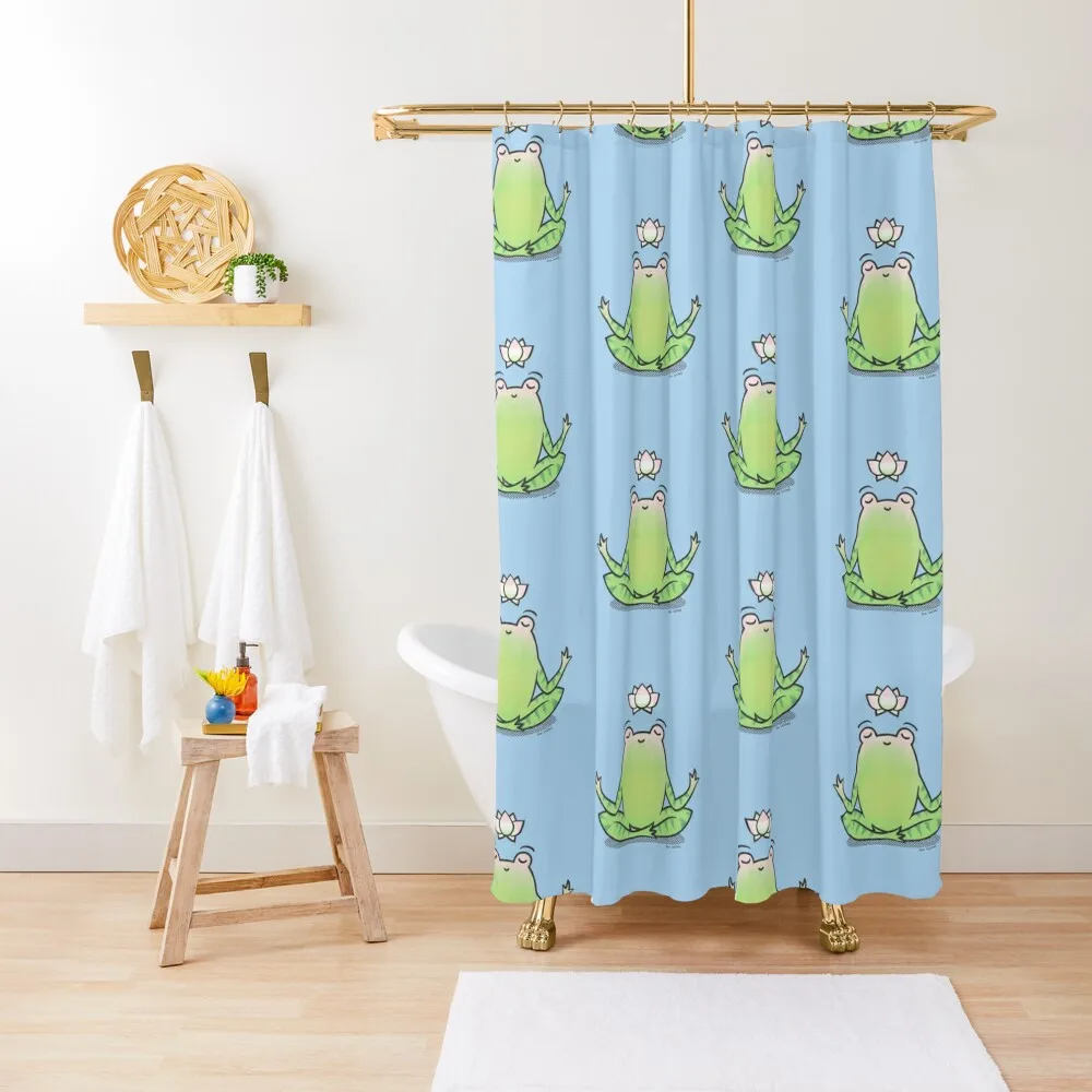 

Zen Yoga Frog Shower Curtain Anime Bathroom Transparent Bathroom Shower Shower For Bathroom Set Waterproof Curtain