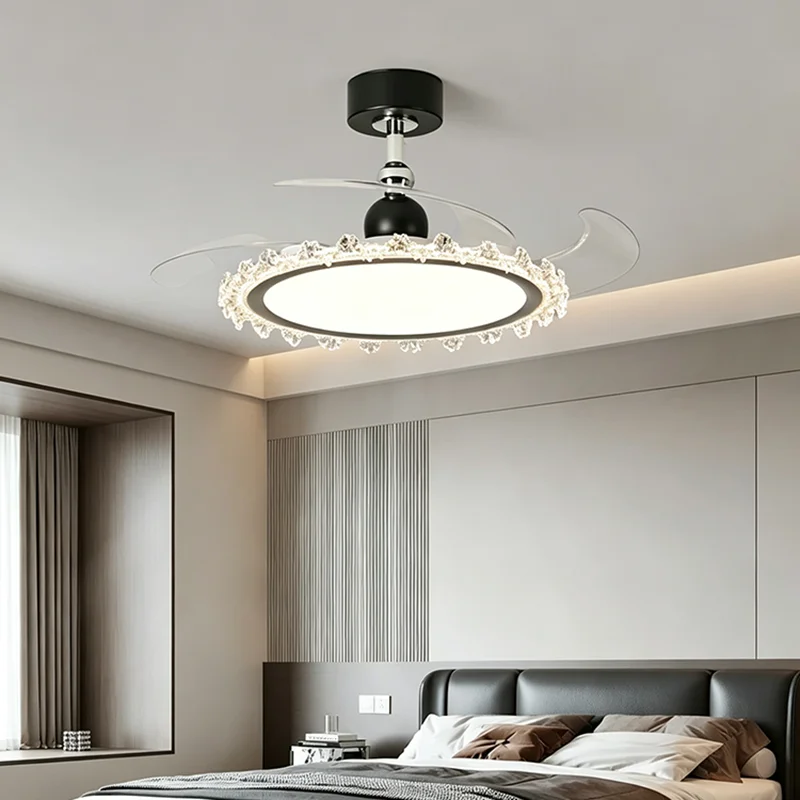 Nordic bedroom Ceiling fan with led light and control electric fan Ceiling lights dining room Ceiling lamps indoor lighting