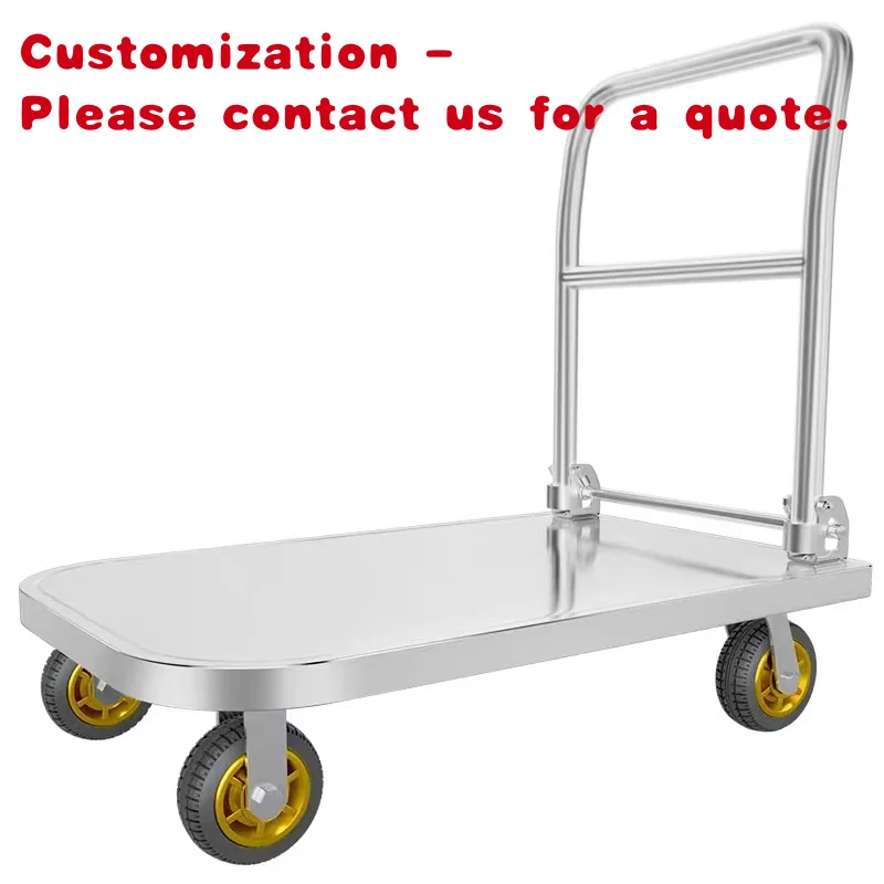 

custom.Stainless Steel Foldable Platform Trolley Market Cart Hand Cart Hotel & Restaurant Supplies