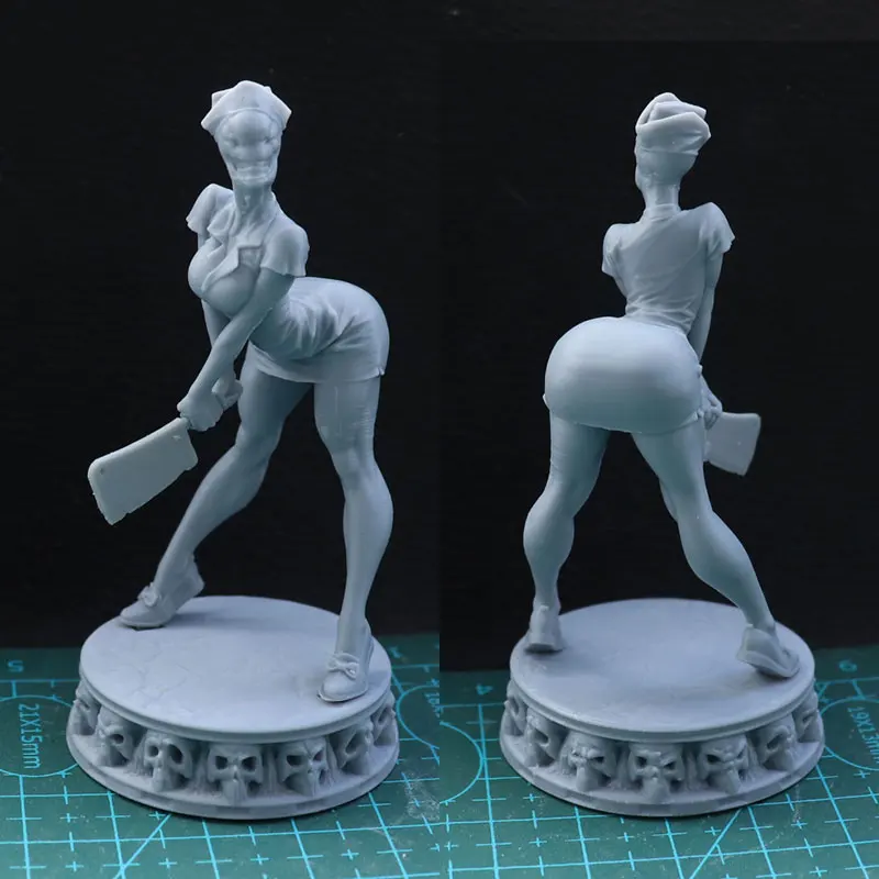 1/24 75mm 1/18 100mm Resin Model Zombies Nurse Figure Sculpture Unpainted No Color RW-920