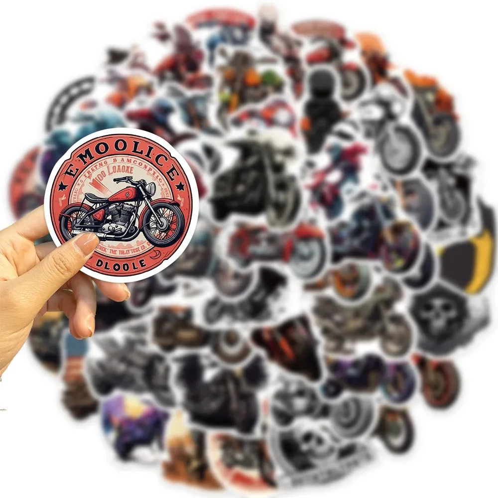 50PCS New Motorcycle Sticker Pack Cartoon Creative Animation IPad Computer Desk Chair Car Decoration Waterproof