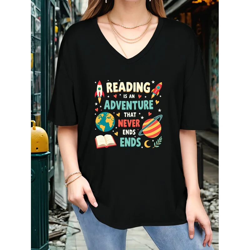 Women'S Large V-Neck T-Shirt - 