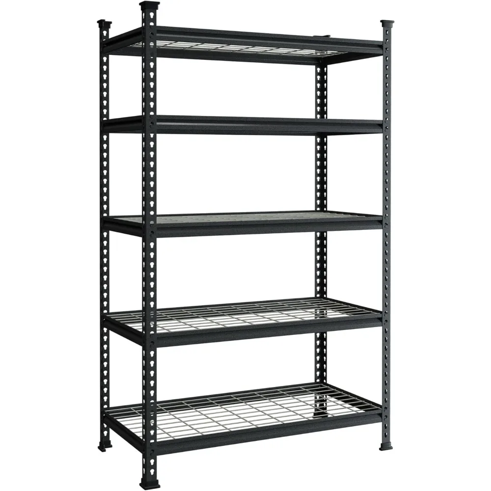 

5-Tier Metal Garage Shelving Unit, Storage Shelves, Adjustable Storage Rack Heavy Duty Shelf, 4000 lbs Load Capacity (Total)