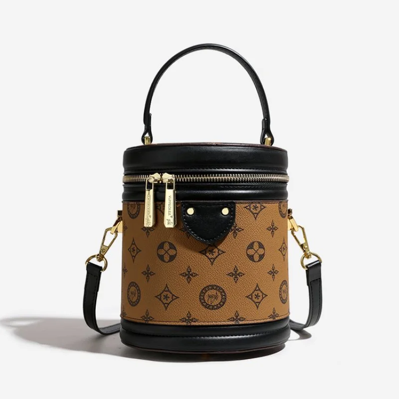 

Deluxe Ladies Handbag Made Of Hexagon-Printed Leather Boasting Trendy Lisbon Vintage Commuter Spacious Style