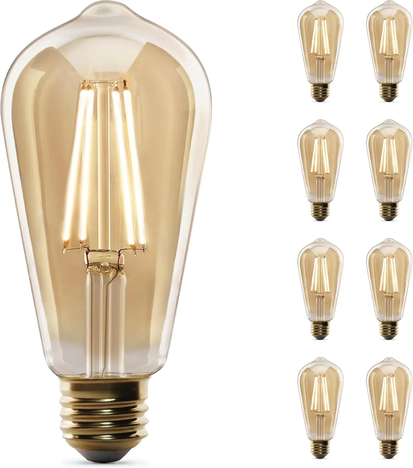 

ST19 Vintage LED Bulb, 60W Equivalent, 400lm, 2100K Warm, Dimmable, E26 Base