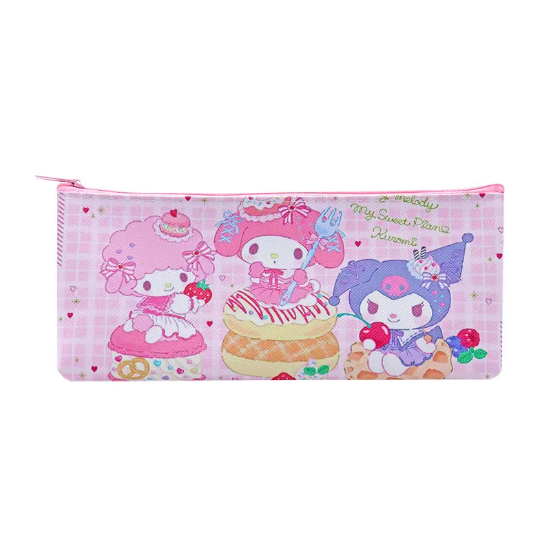 Imagem -03 - Lápis Bonito Pochacco para Meninas Sanrio Melodia Kuromi pu Leather Pen Bolsa Material Escolar Kids Gift 18 Pcs Lot Case