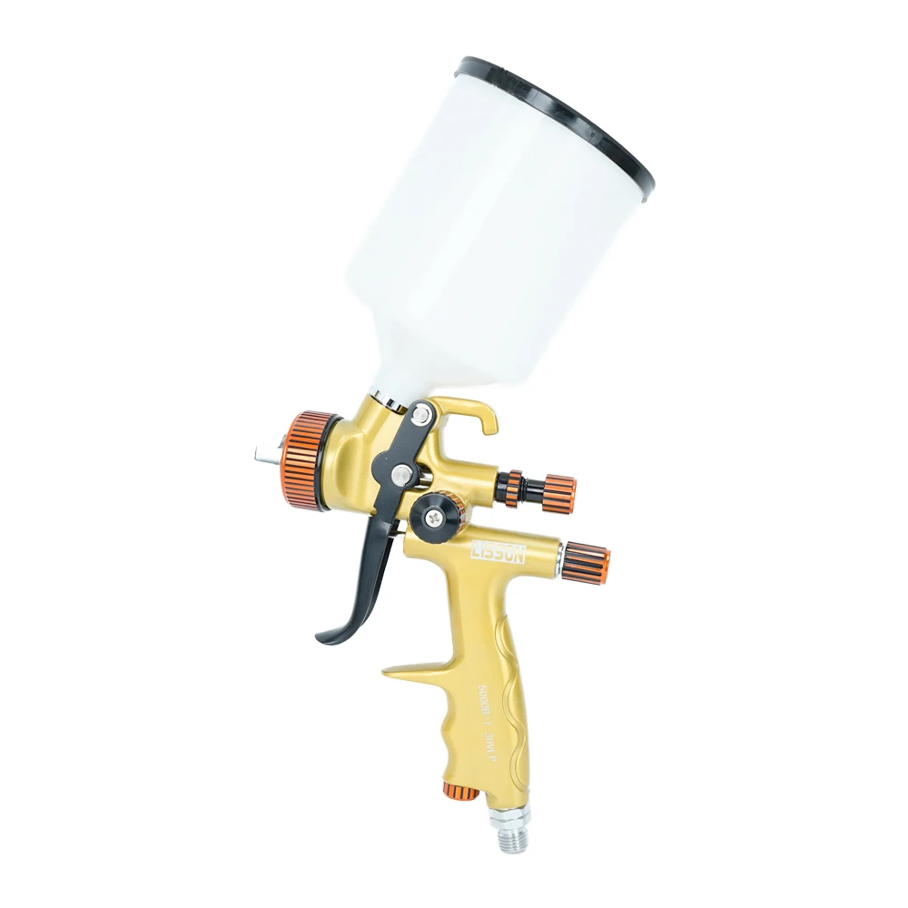Professional HVLP Spray Gun 1.3mm Nozzle Gravity Feed Paint Sprayer for Car Primer Topcoat Furniture Painting High Atomization