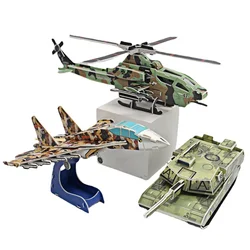 DIY Handmade Paper 3D Puzzle Airplane Model Kindergarten School Puzzle Children's Toys Toddler Toys for Christmas Gift