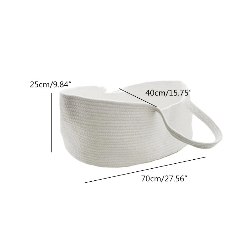 J15U แบบพกพาเด็กโมเสสตะกร้าสำหรับ ผ้าฝ้ายเชือกทอเปลทารกแรกเกิดเตียงนอน Cradle Bassinet เนอสเซอรี่ตกแต่ง