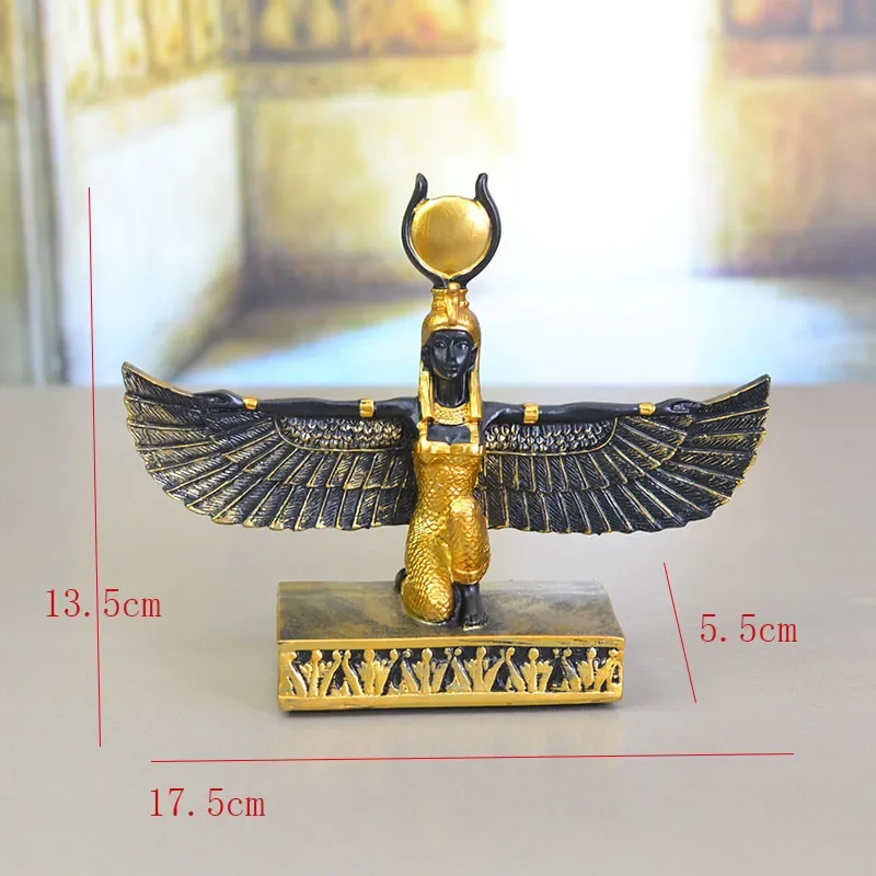 Saint Earth Statue Isis Goddess Figurines Patron  Eye Egypt Art Decoration Creative Resin Craft Home Decor Accessories