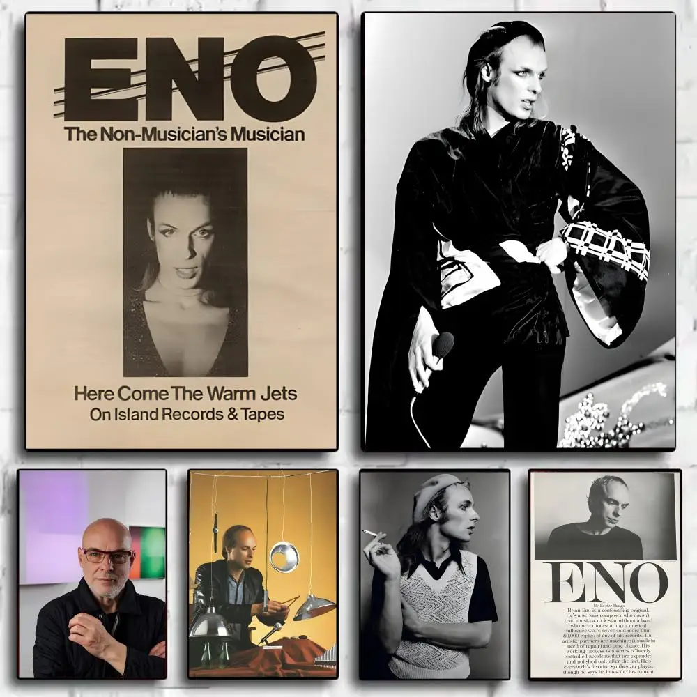 Ambient Producer Brian Eno Poster Room Wall Art Decor Waterproof Stickers For Home Bar Bedroom Decoration