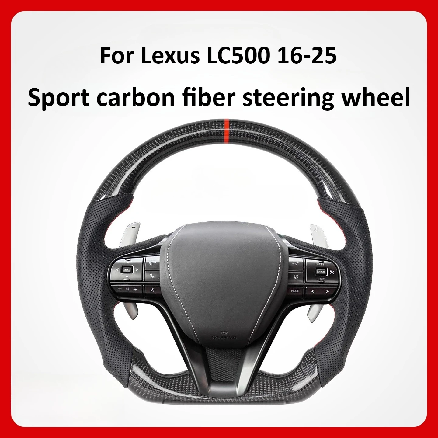 Carbon Fiber Steering Wheel For Lexus LC500/500h 2016-2025 Car Interior Steering Wheel Protector Modification Accessories
