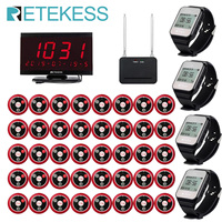 Retekess Hookah Restaurant Pager Waiter Call System 4 TD108 Watch  40 T117 Call Button Signal Amplifier Screen For Cafe Bar Club