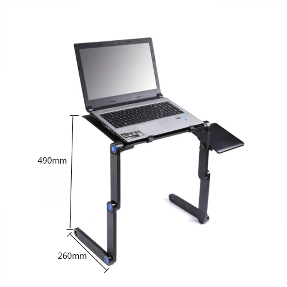 Portable Laptop Stand 2-Fold Structure Metal Legs Freely Adjustable Height Anywhere Use Foldable Standing Desk