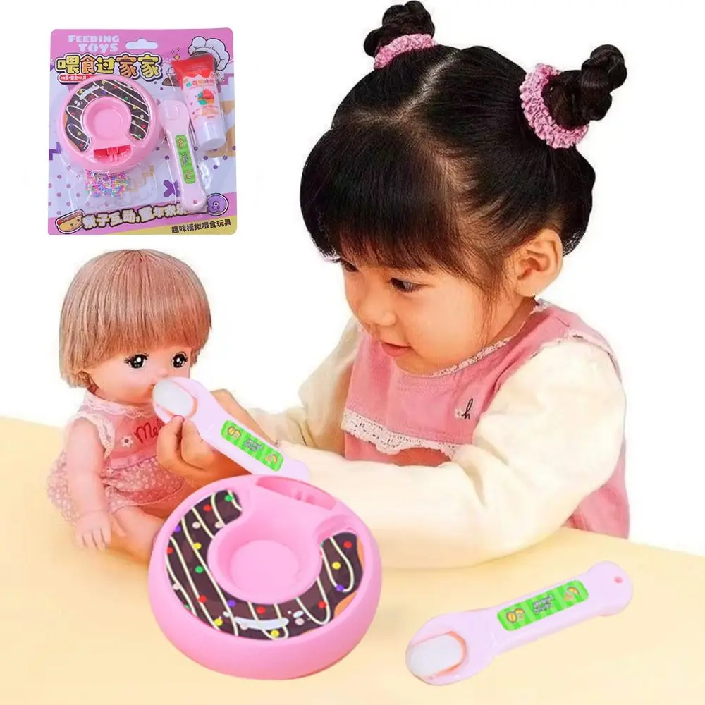 Kawaii DIY Donut Donut Food Feeding Toy Japanese Interactive Play Role Play Toy Simulation Cream Play House Toys Early Education