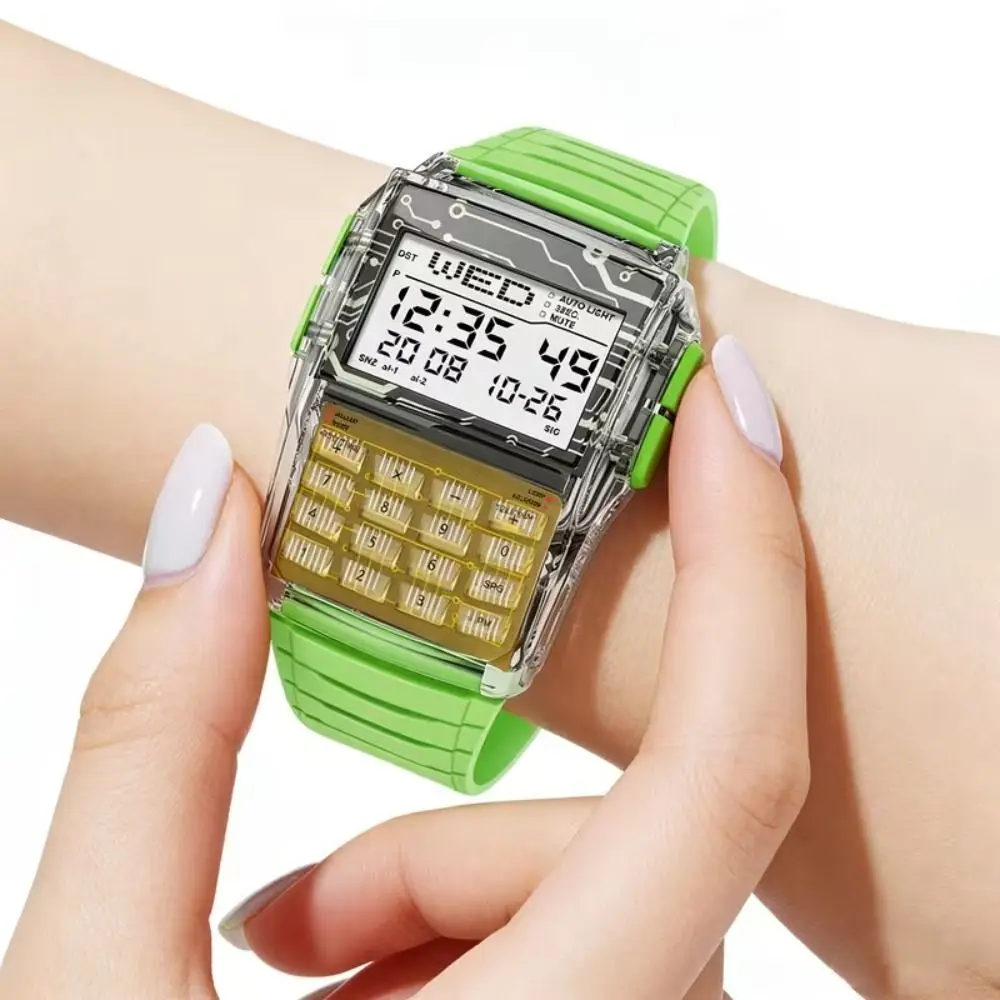 Luxury Multifunctional Computer Watch LED Display Waterproof Electronic Watch Shock Resistant Stopwatch Sports Watch Women