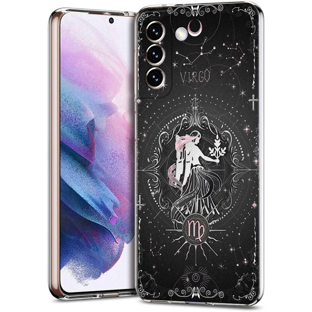 Constellation Transparent Cover for Samsung Galaxy S24 S23 S22 S20 S21 FE Ultra S24 S23 S10 S10E S9 Plus 5G Phone Case Capas Bag