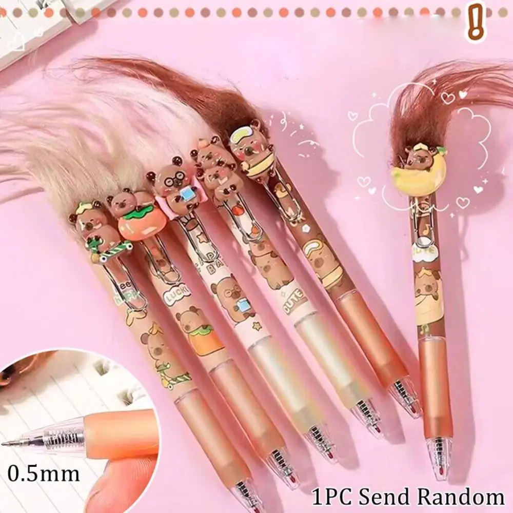 

Кавайная гелевая ручка капибара Новинка 0,5 мм школьный сезон подарок мультяшная ручка офисные принадлежности школьная офисная черная ручка