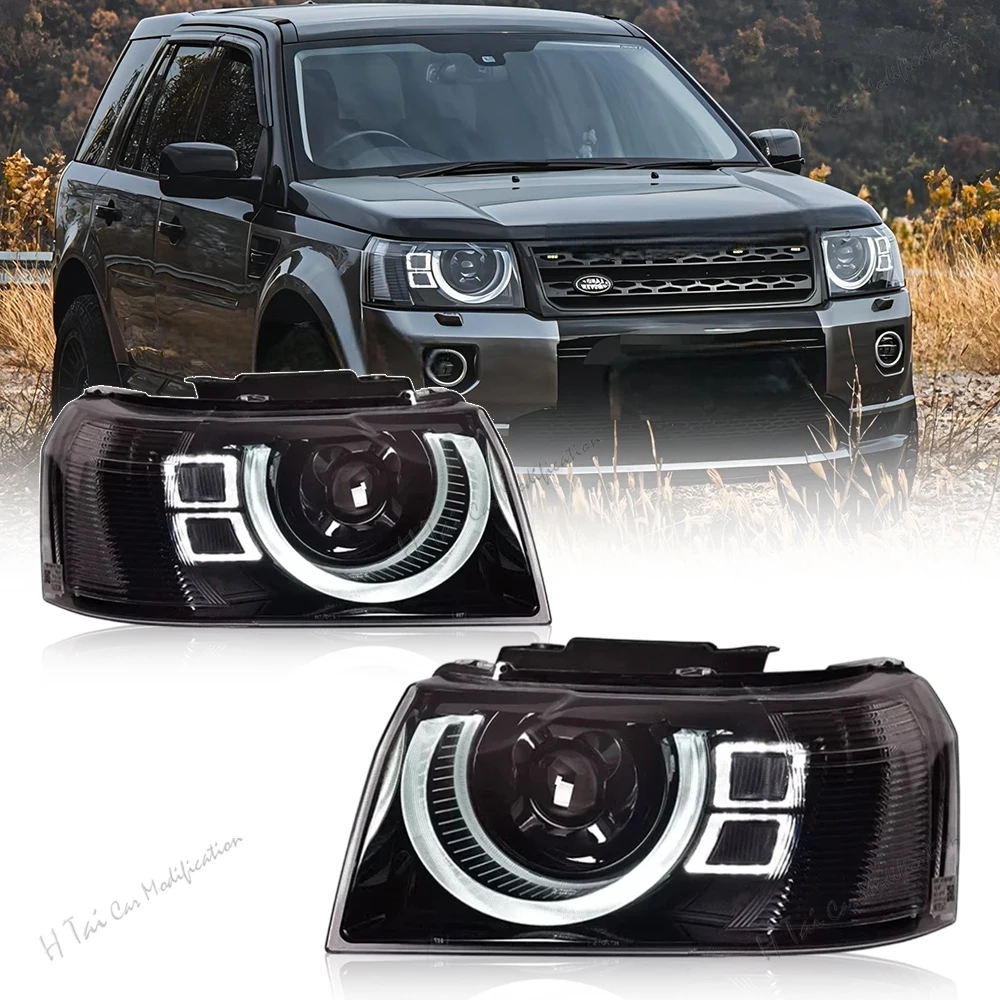 Pair LED Head Lights For Land Rover Freelander 2 2010-2015 Front Light Assembly DRL Headlights Turn Signal Car Light Assemblies