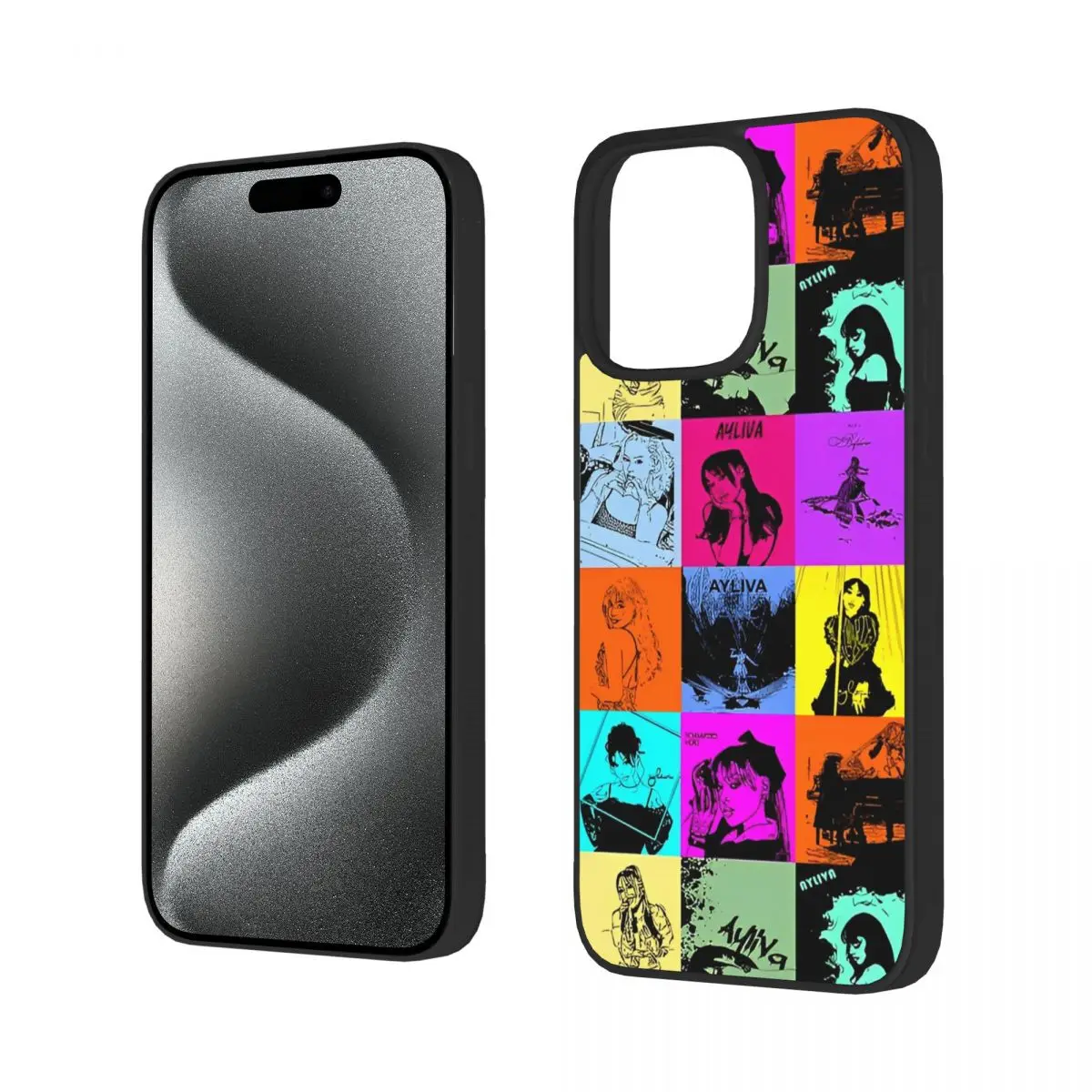 아이폰 15 프로 TPU 충격 방지 커버용 Ayliva 가수 음악 전화 케이스 렌즈 보호