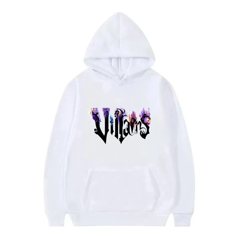 ディズニープリンセス魔女パターンファッション女性白冬ルーズトップス漫画服プルオーバーレディース安いパーカースウェット