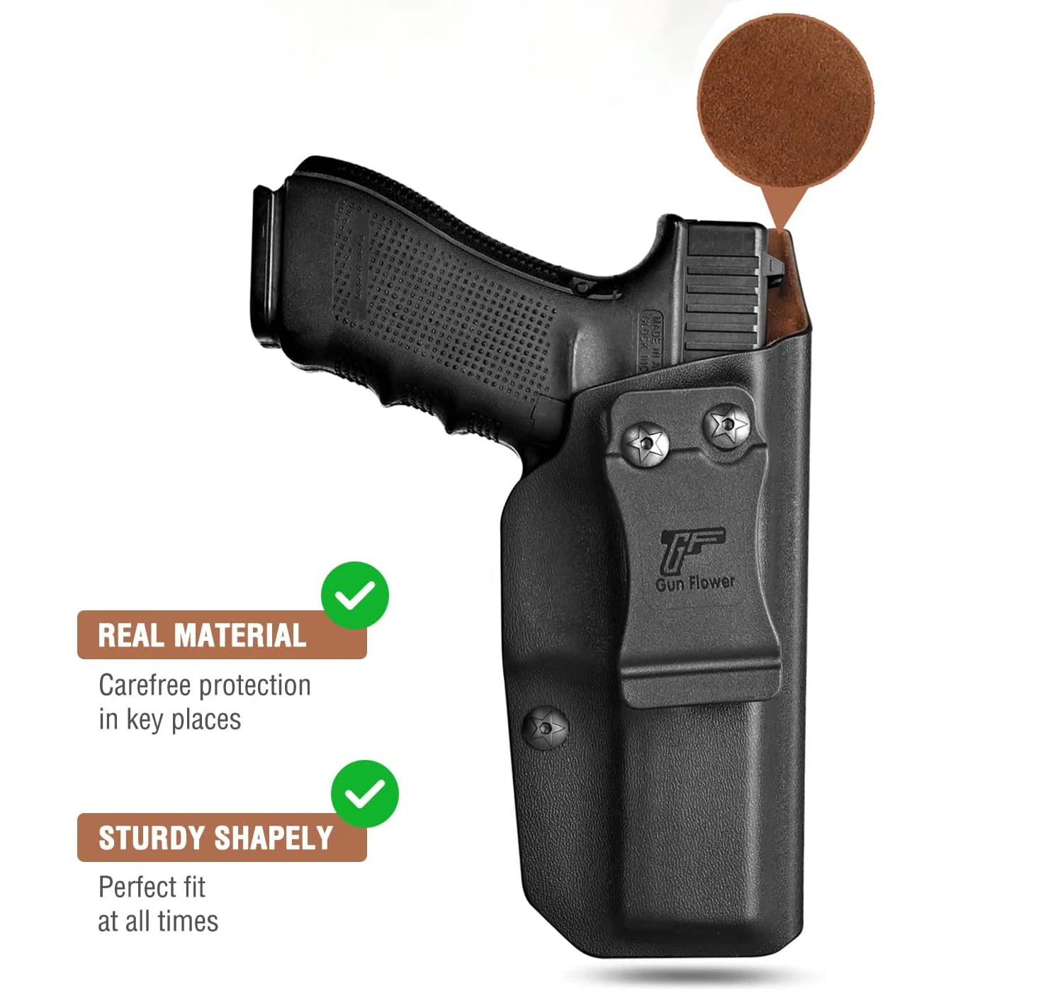 

Holster Fit For Taurus G2C /Taurus G3C / Taurus G2 PT111 / PT1404 IWB Conceal Carry Kydex Holster with Leather inside