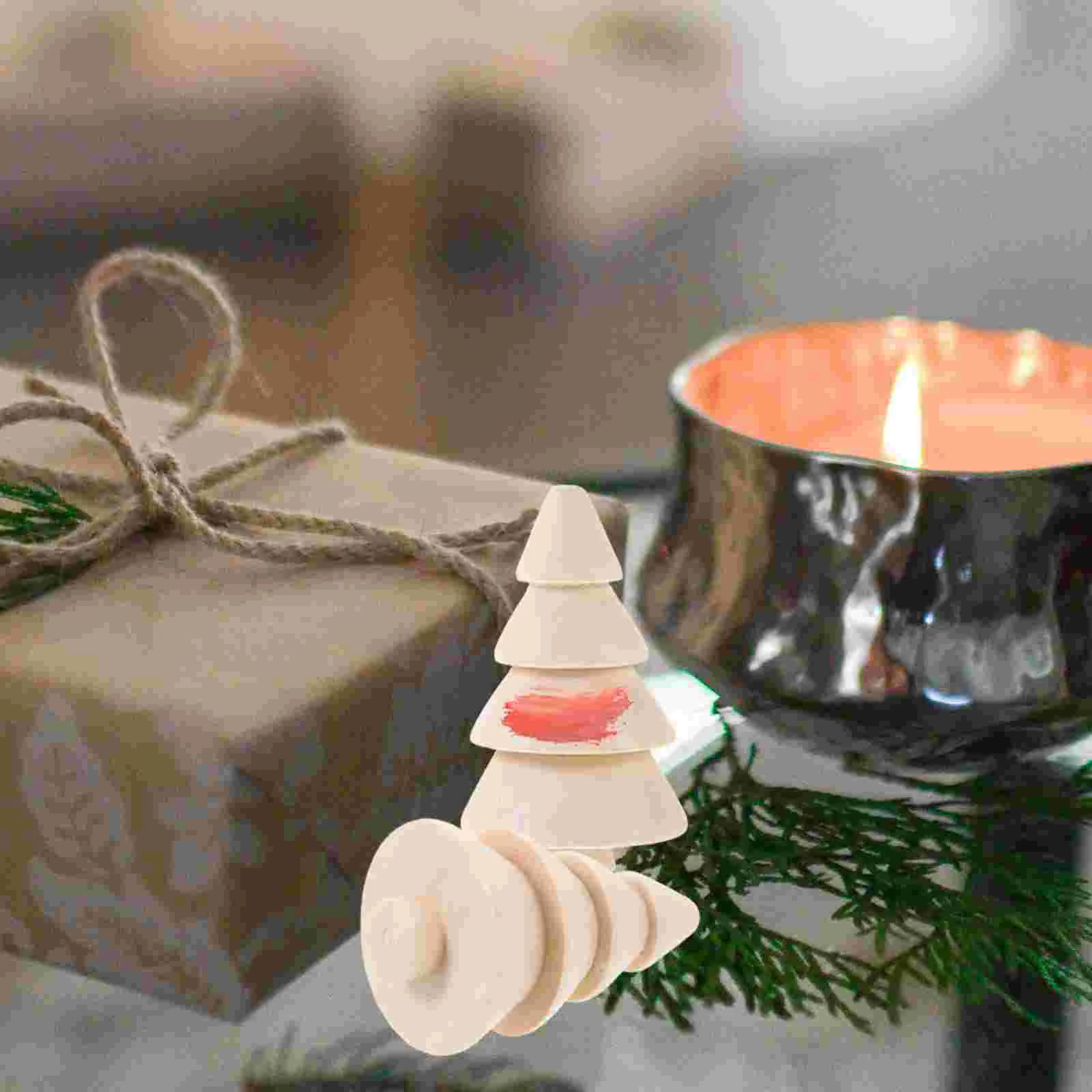  10 Pcs Baby Child Outdoor Halloween Decorations Collapsible Christmas Tree Wooden Xmas