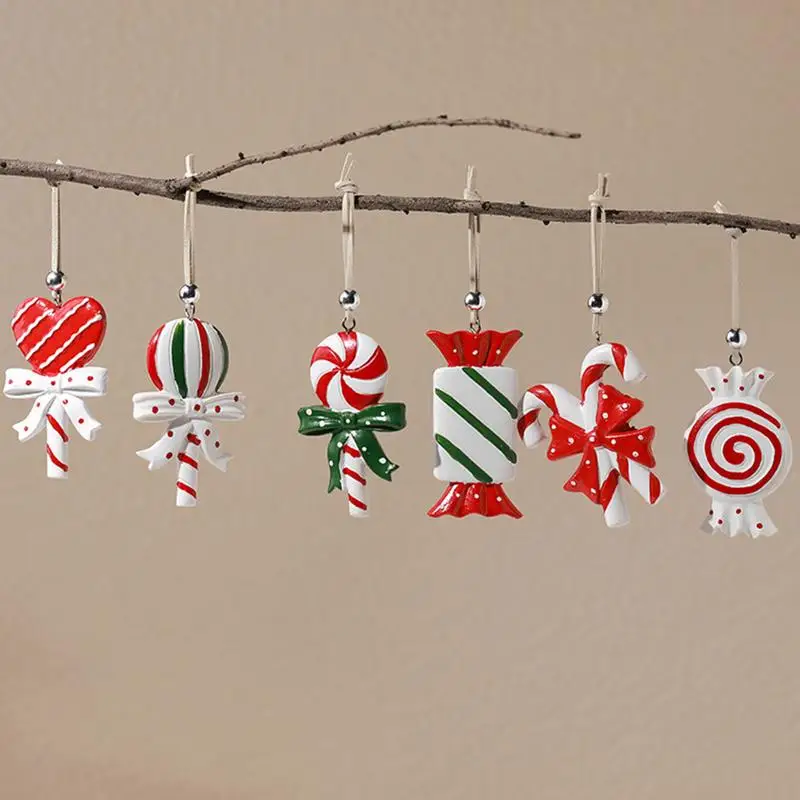 

Christmas Colorful Candy Pendant Lollipop Cane Candy Xmas Tree Hanging Ornaments For Home Navidad Gift New Year Decor 2023