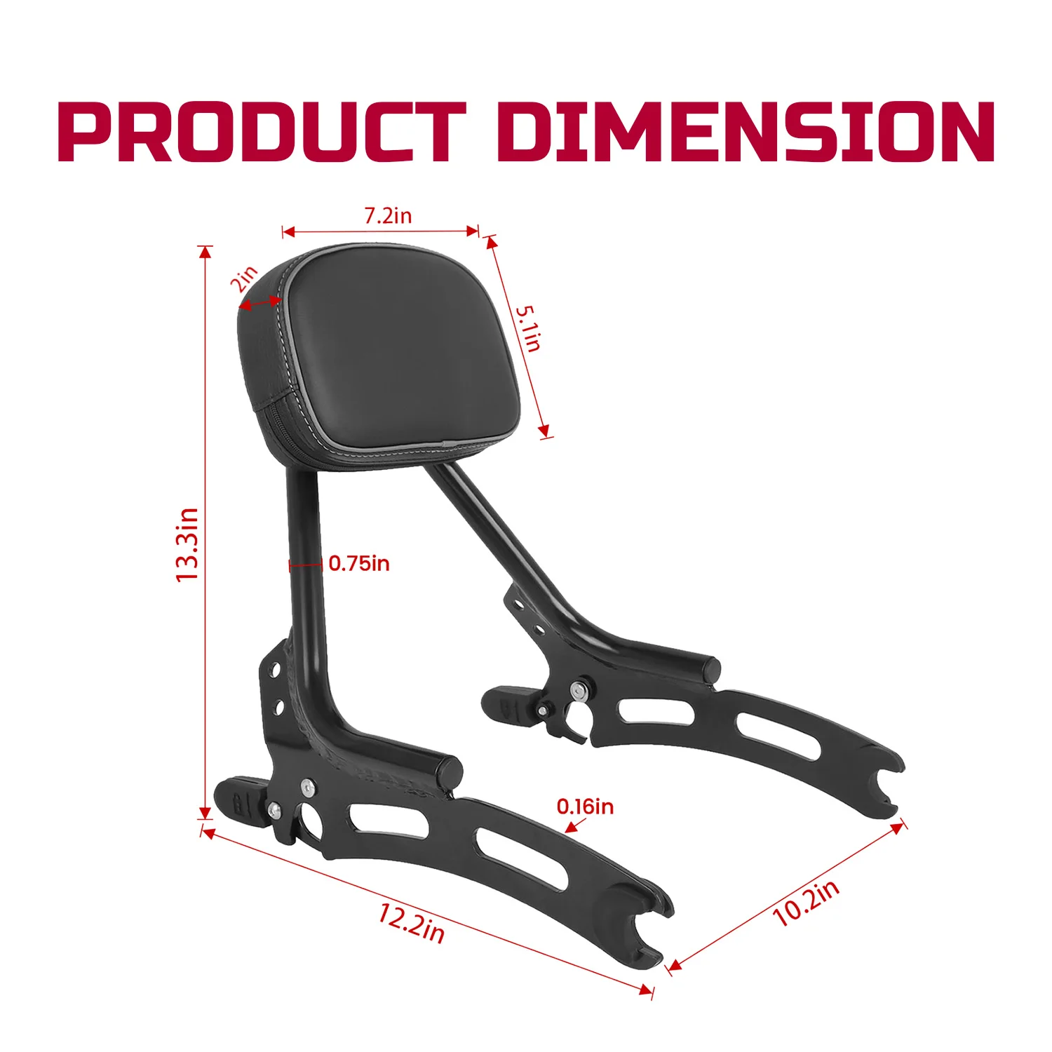 Motorcycle Rear Passenger Backrest Sissy Bar Pad Luggage Rack Carrier Holder For Indian Scout 101 Bobber Super Scout 2025 2026