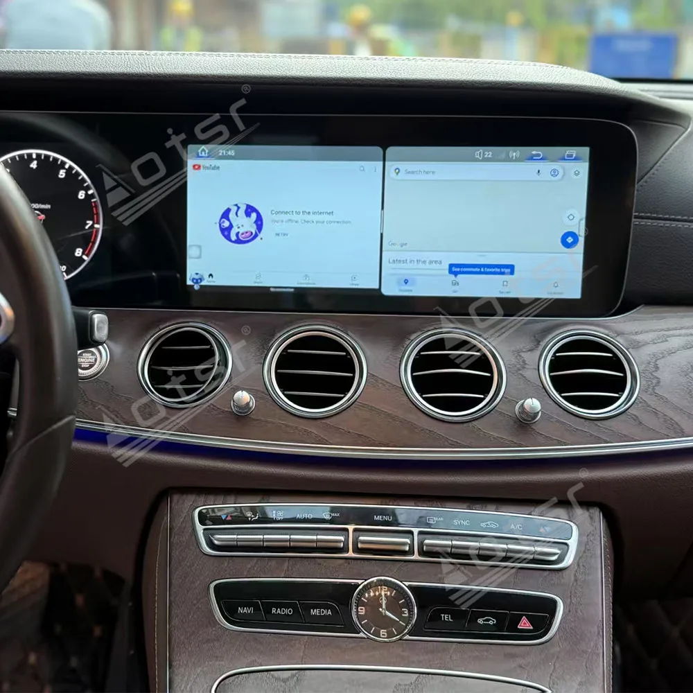 Dual 12.3 Left rudder Touch Screen For Mercedes-Benz E-Class（W213） 2017-2023 Auto Multimedia GPS Navigation Car Accessories