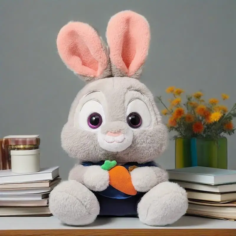 Disney anime zootopia coelho judy fox nick oficial boneca de pelúcia dando menina presente aniversário lembrança