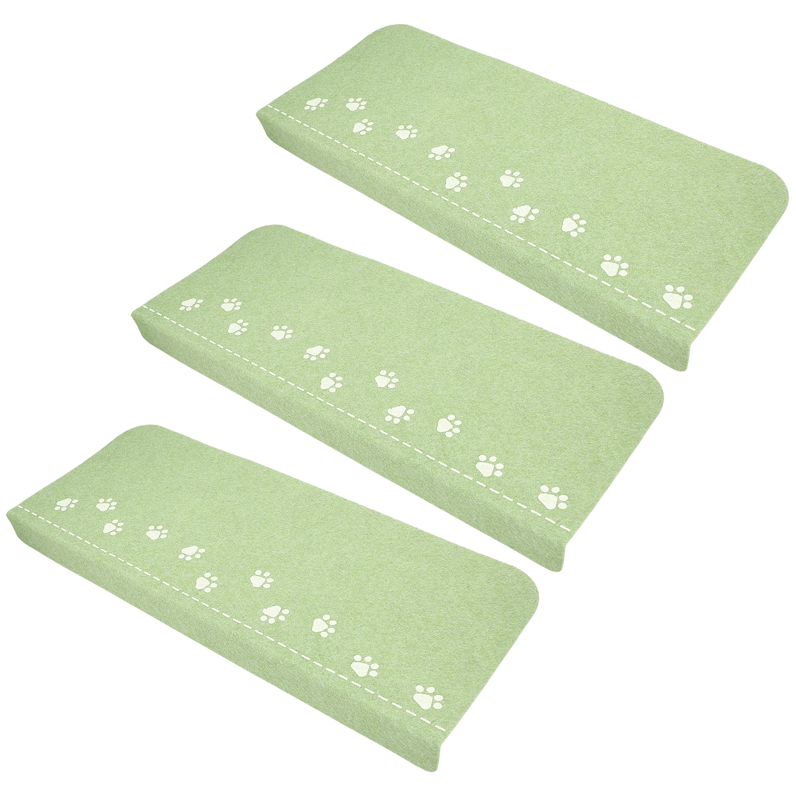 

3 Pcs Stair Mat Safety Tread Stairs Carpet Non Slip Self-priming Rug for Felt Step Rugs Household